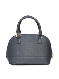 Lino Perros Navy Blue Solid Handheld Bag with Detachable Sling Strap