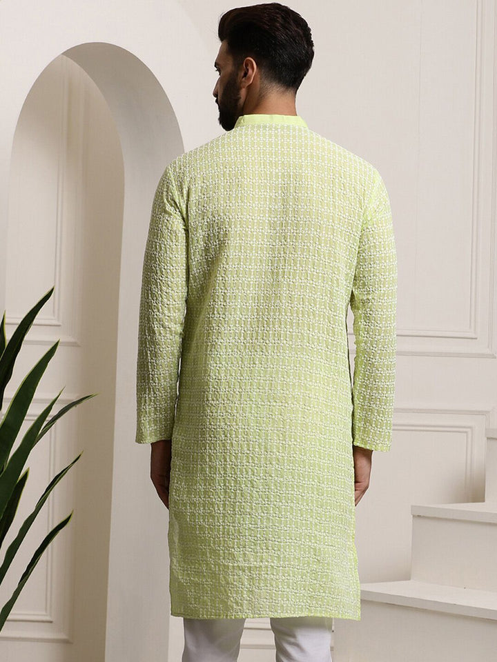 SOJANYA Ethnic Motifs Embroidered Thread Work Pure Cotton Regular Kurta