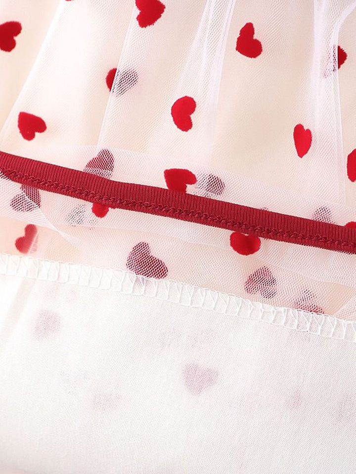 YK Girls Polka Dot Printed Cotton Fit & Flare Dress