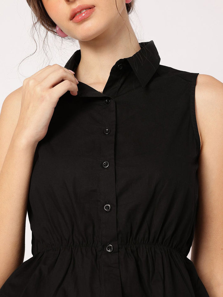 DressBerry Hourglass Hour Cinched Waist Shirt Style Top