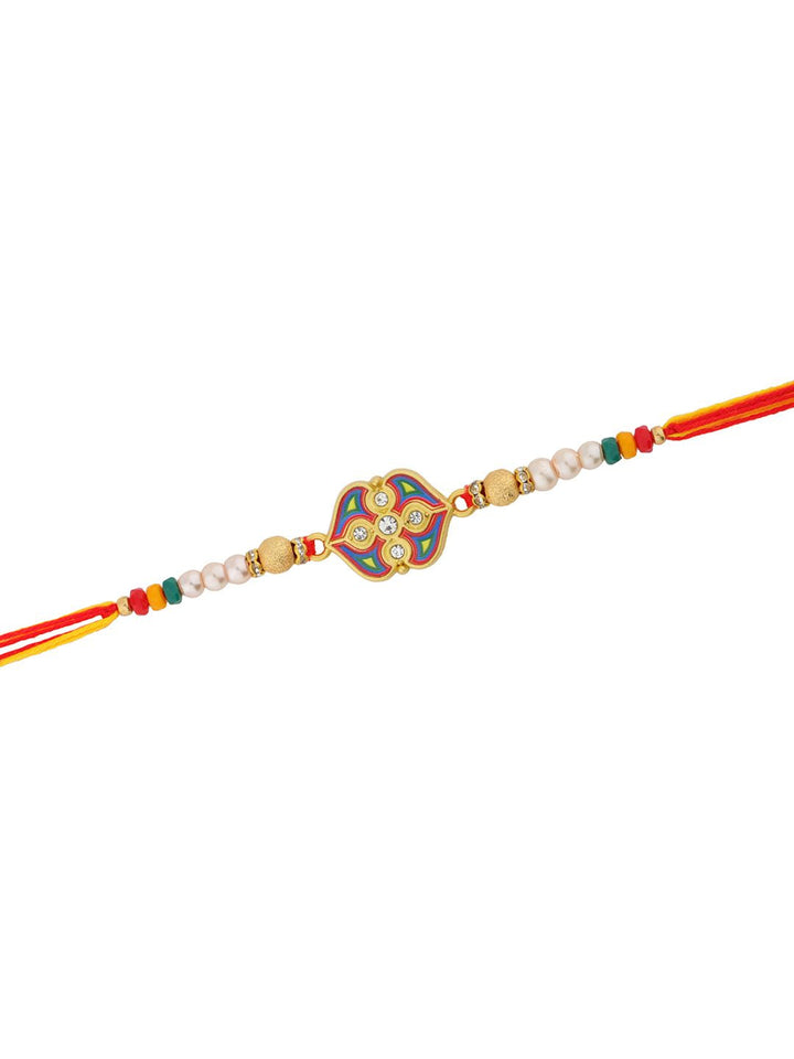 Voylla Enamel Elegance Designer Beaded Benang Rakhi