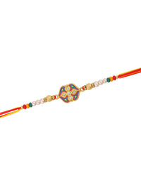 Voylla Enamel Elegance Designer Beaded Benang Rakhi