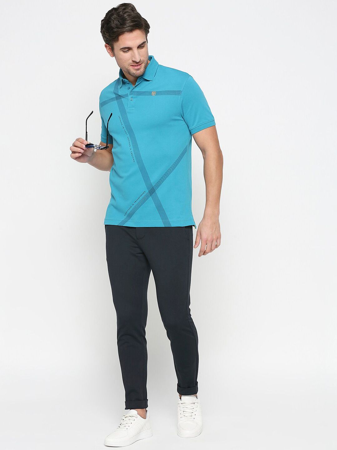 Being Human Typography Printed Polo Collar T-shirt