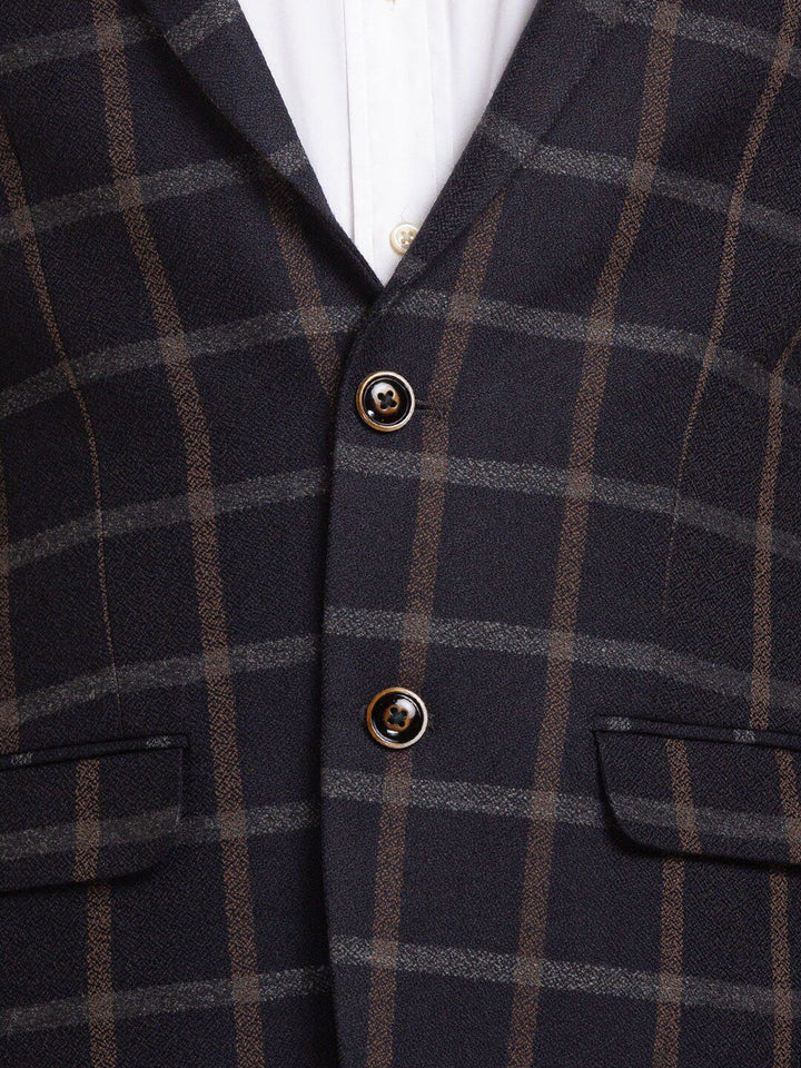 Park Avenue Men Checked Single Breasted Blazers