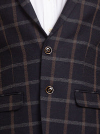 Park Avenue Men Checked Single Breasted Blazers