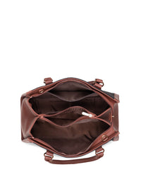 ZOUK Geometric Printed Structured Jute Handheld Bag