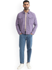 RARE RABBIT Men Vintago Tailored Fit Stand Cotton Denim Jacket