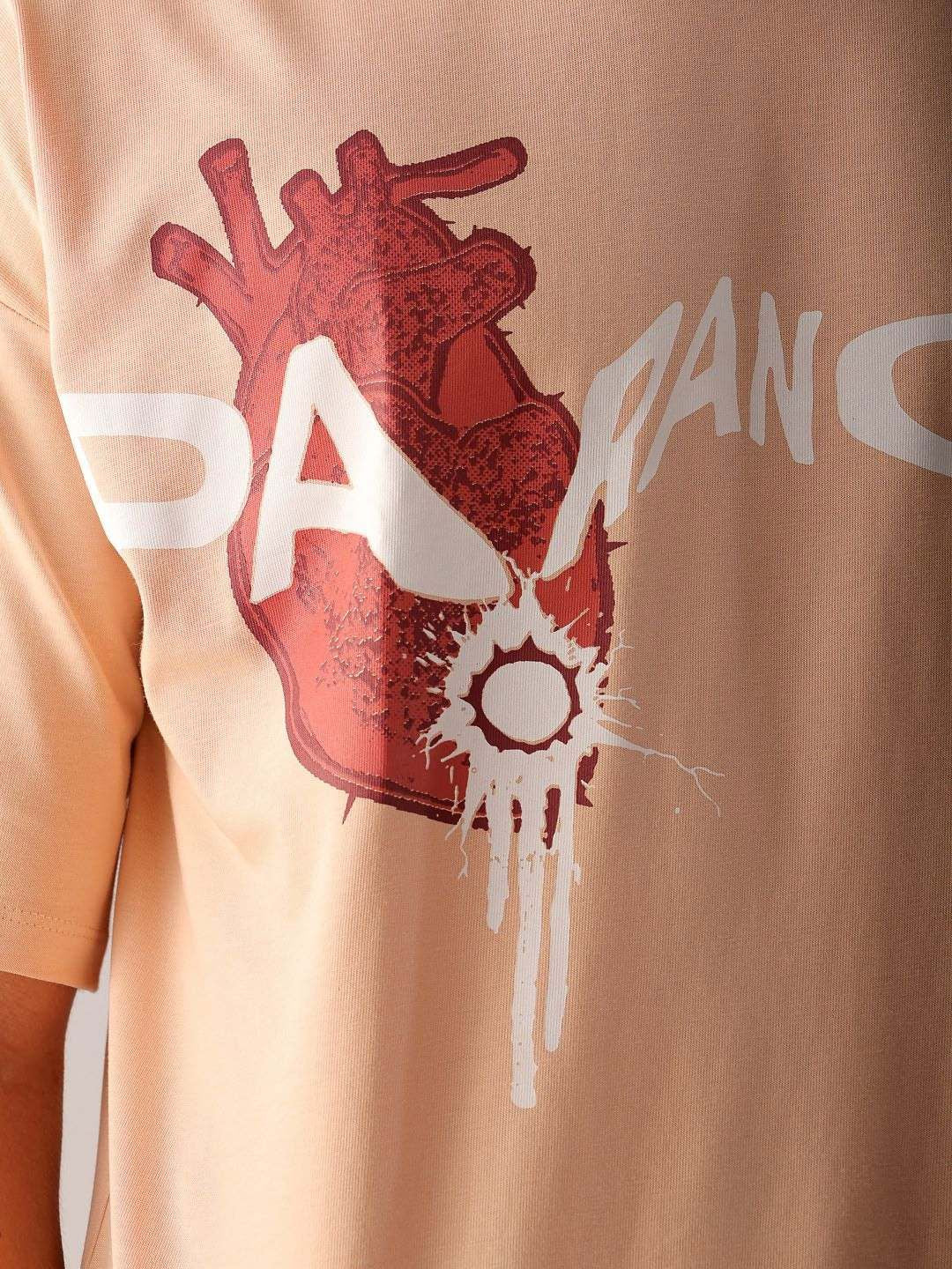 The Indian Garage Co Men Pure Cotton Typography Printed Applique Boxy Oversized T-shirt