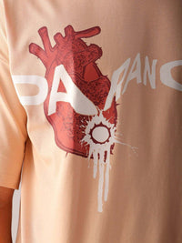The Indian Garage Co Men Pure Cotton Typography Printed Applique Boxy Oversized T-shirt