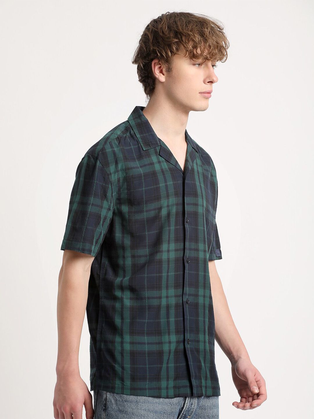 THE BEAR HOUSE Tartan Checks Cotton Casual Shirt