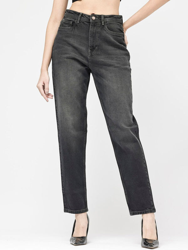 RAREISM Women Clean Look Mid-Rise Comfort Light Fade Cotton Jeans