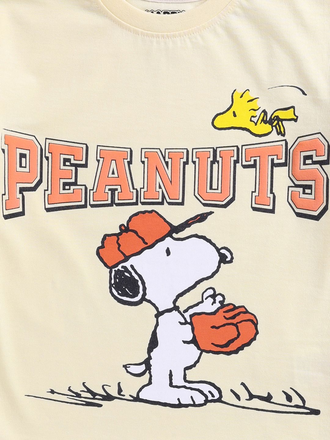 Happy Faces Boys Peanuts Printed Pure Cotton T-shirt