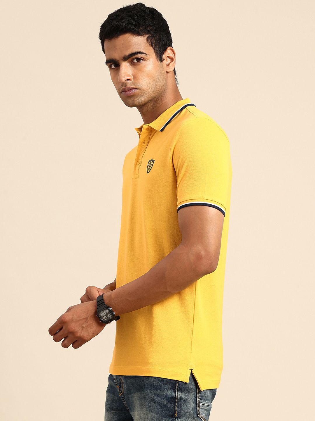 Being Human Polo Collar Pure Cotton T-shirt
