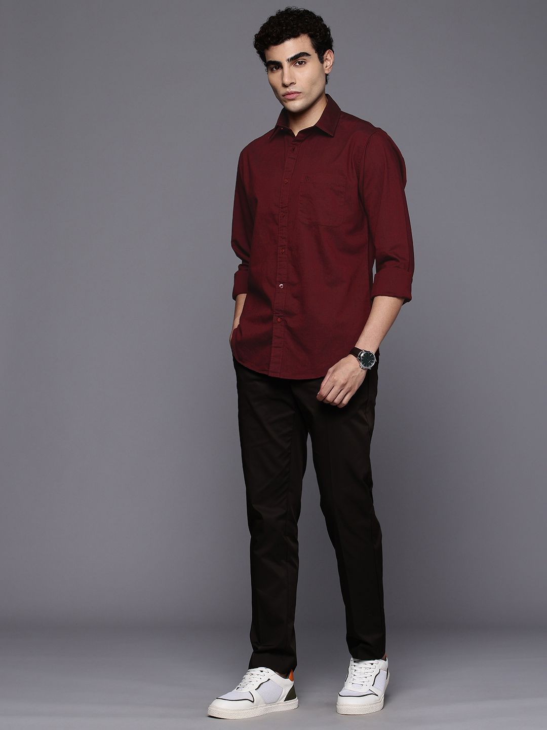 Raymond Slim Fit Pure Cotton Casual Shirt