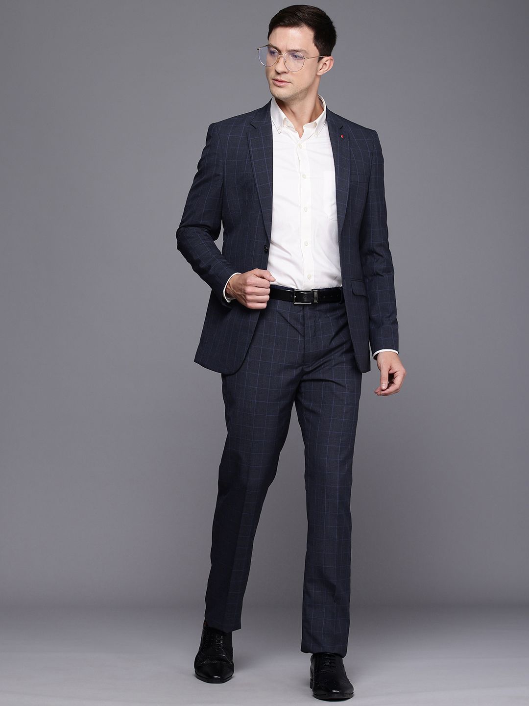 Raymond Checked Single Breasted Contemporary Fit 2-Piece Formal Suit