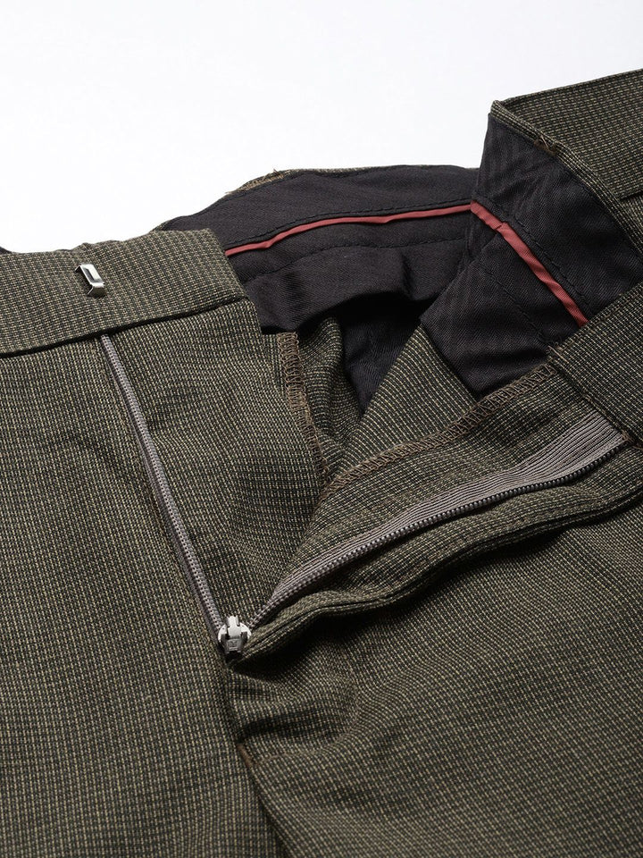 Park Avenue Men Textured Formal Trousers