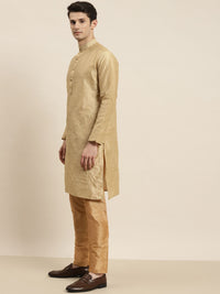 SOJANYA Kurta Emas Lelaki dengan Jaket Churidar & Nehru