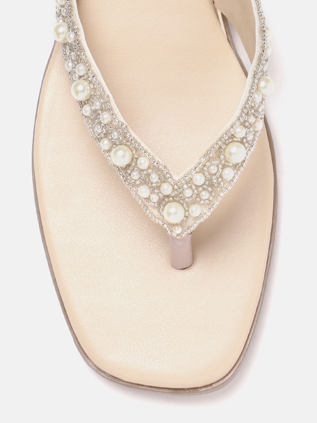 Lino Perros Women Embellished Open Toe Flats