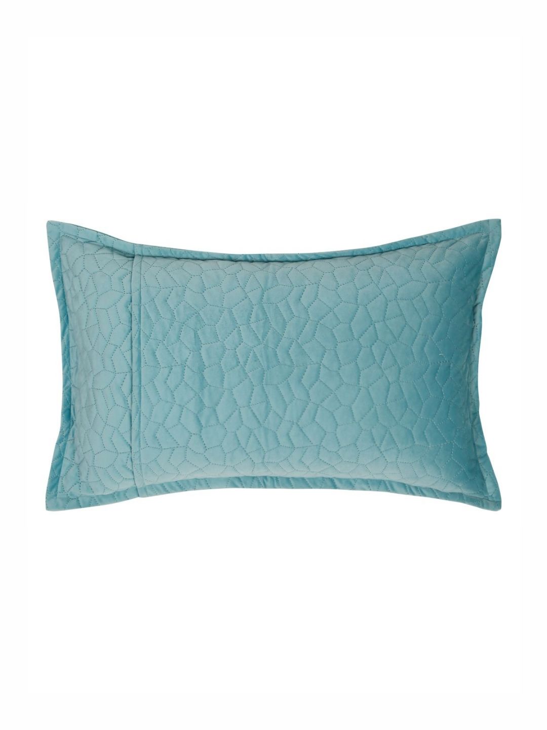 HOSTA HOMES Turquoise Blue 2 Pieces Self Design Rectangle Shaped Pillow Covers