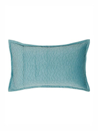 HOSTA HOMES Turquoise Blue 2 Pieces Self Design Rectangle Shaped Pillow Covers