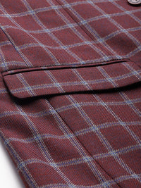Park Avenue Single-Breasted Checked Semiformal Blazer