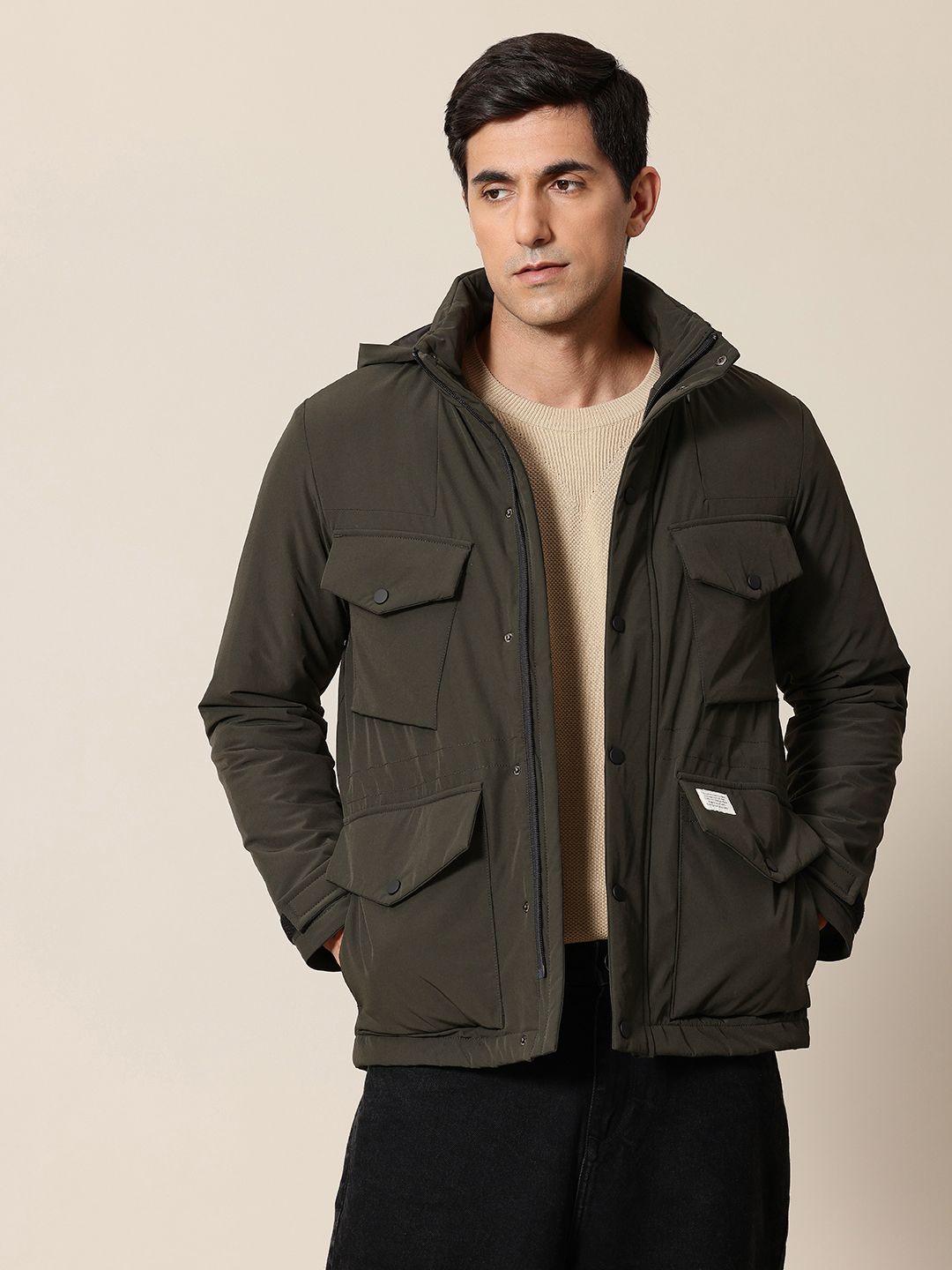 Mr Bowerbird Tailored Fit Hooded Padded Jacket