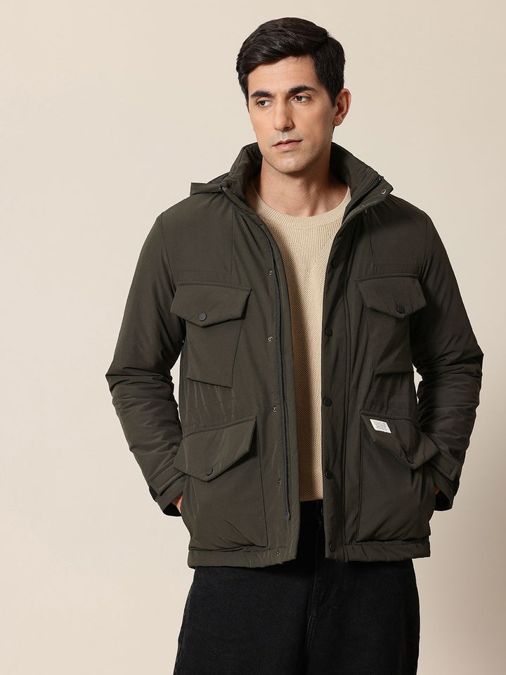 Mr Bowerbird Tailored Fit Hooded Padded Jacket