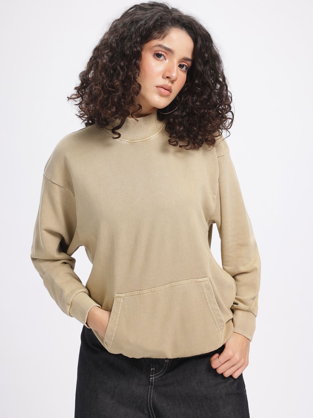 DressBerry Terry Drop-Shoulder Relaxed Sweatshirt