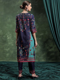 Vishudh Floral Printed Regular Kurta with Palazzos