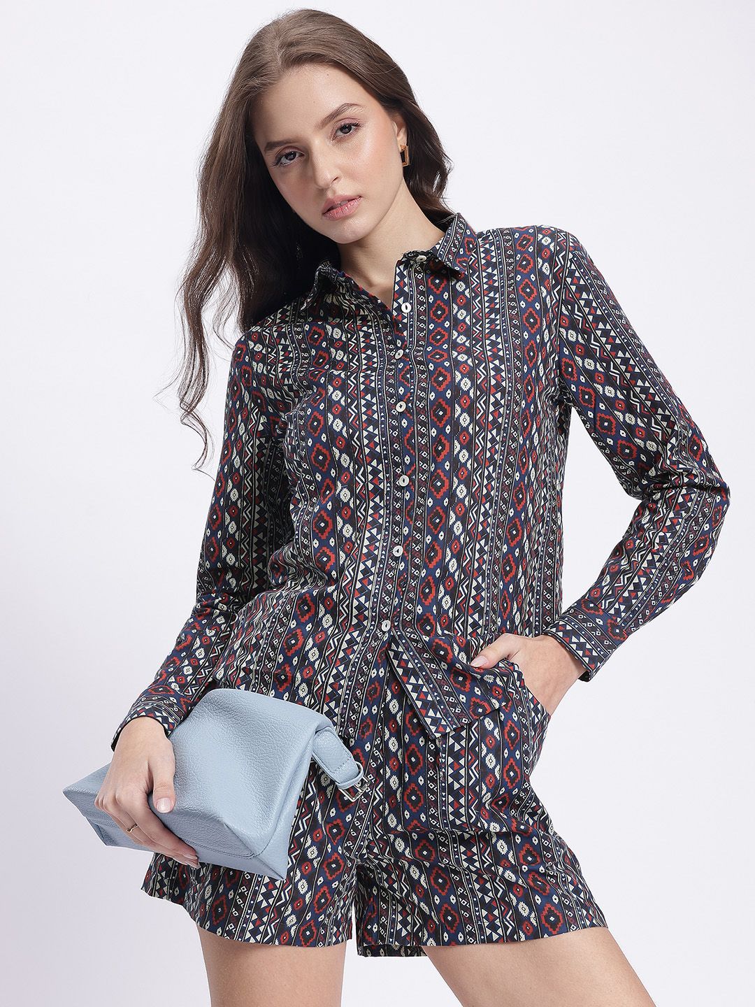 DressBerry Minimalist Muse Ethnic Motifs Print Co-Ords
