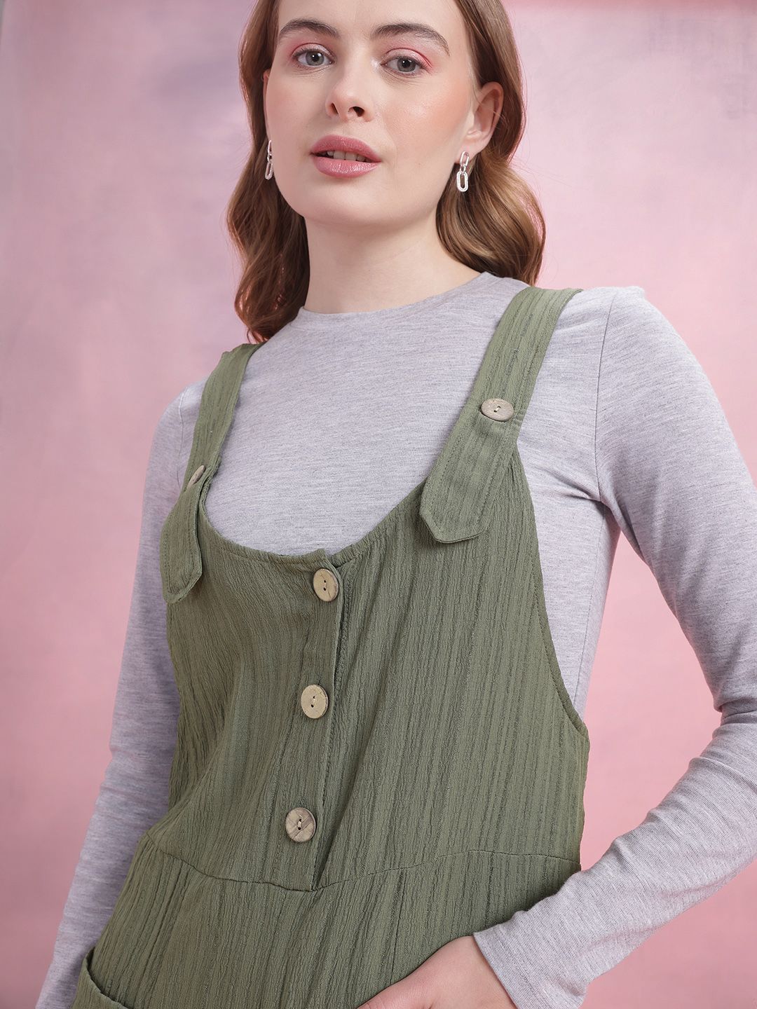 DressBerry Textured Basic Jumpsuit