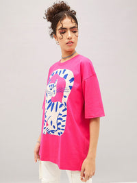 SASSAFRAS Graphic Printed Pure Cotton Oversized T-shirt