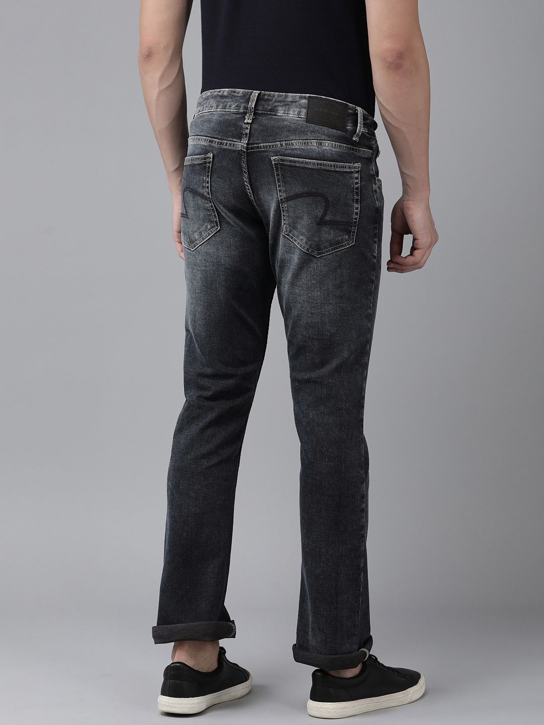SPYKAR Men Rafter Bootcut Heavy Fade Stretchable Jeans