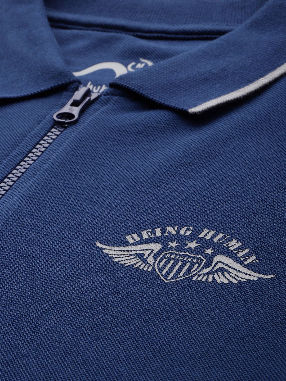 Being Human Polo Collar Pure Cotton T-shirt
