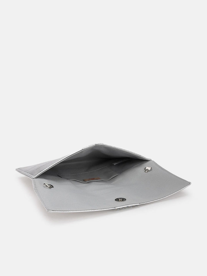 Anouk Abstract Textured Embellished Envelope Clutch