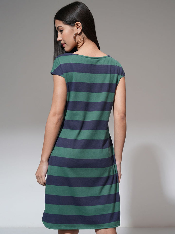 Tokyo Talkies Women Striped T-shirt Mini Dress