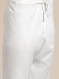 SOJANYA Men Green & Beige Thread Work Straight Kurta Churidar & Jaket Nehru