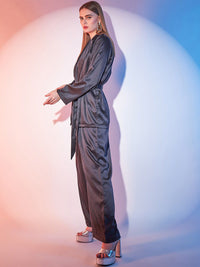 STREET 9 V-Neck Top, Trousers and Shrug Co-Ords