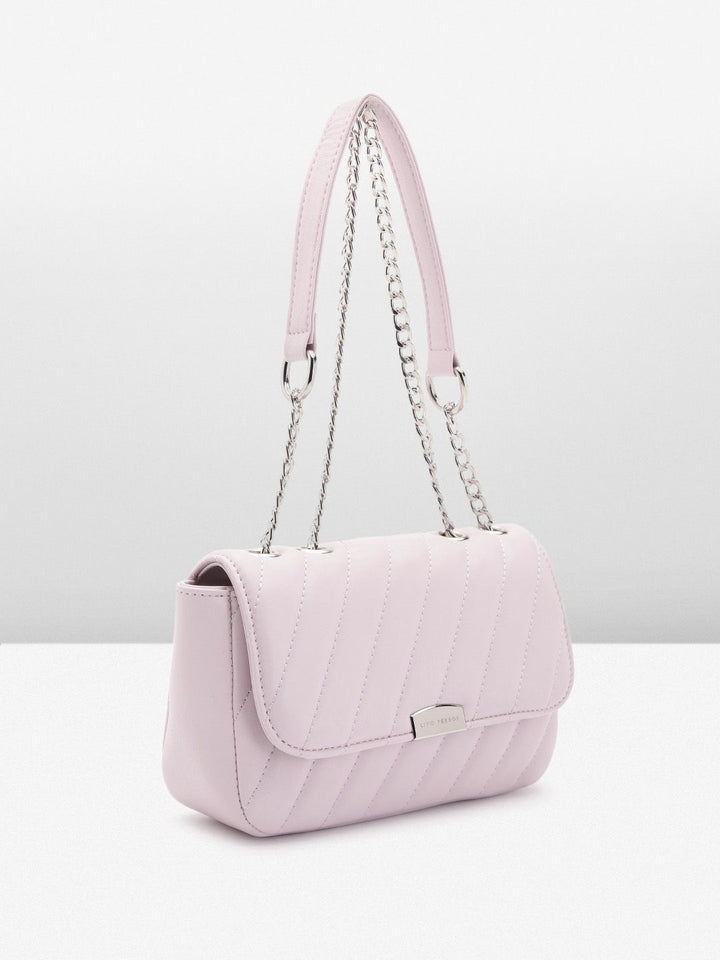 Lino Perros Structured Sling Bag with Quilted Detail