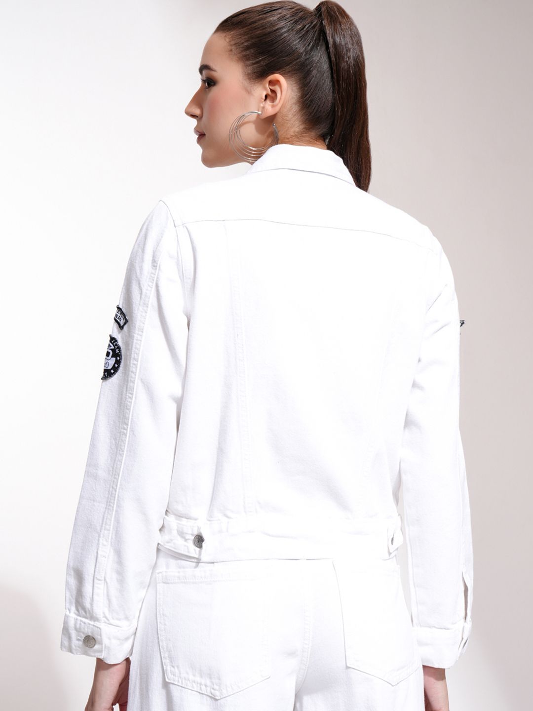 Tokyo Talkies Women White Solid Jacket