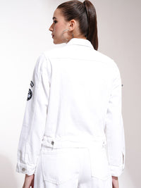 Tokyo Talkies Women White Solid Jacket