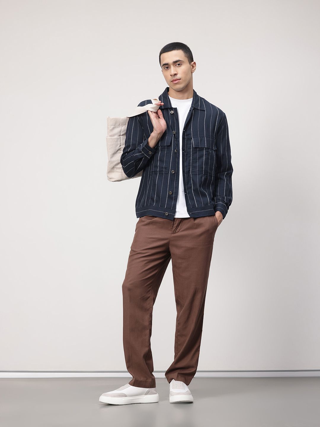 ether Zen Striped Chest Pocket Detail Shirt