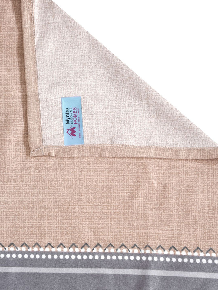 Myntra Elegant Homes White Floral Polycotton Mesra Kulit 300 TC King Cadar Halus dengan 2 Sarung Bantal-98 x 89 inci
