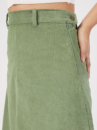 Sassafras Corduroy Cotton Pure A-Line Midi Skirt
