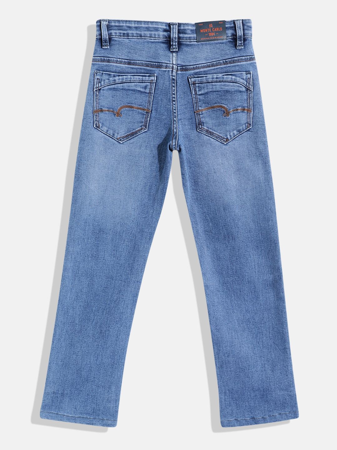 Monte Carlo Boys Straight Fit Light Fade Stretchable Jeans