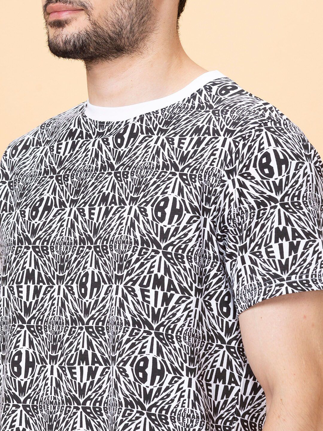 Being Human Typography Pure Cotton Printed T-shirt