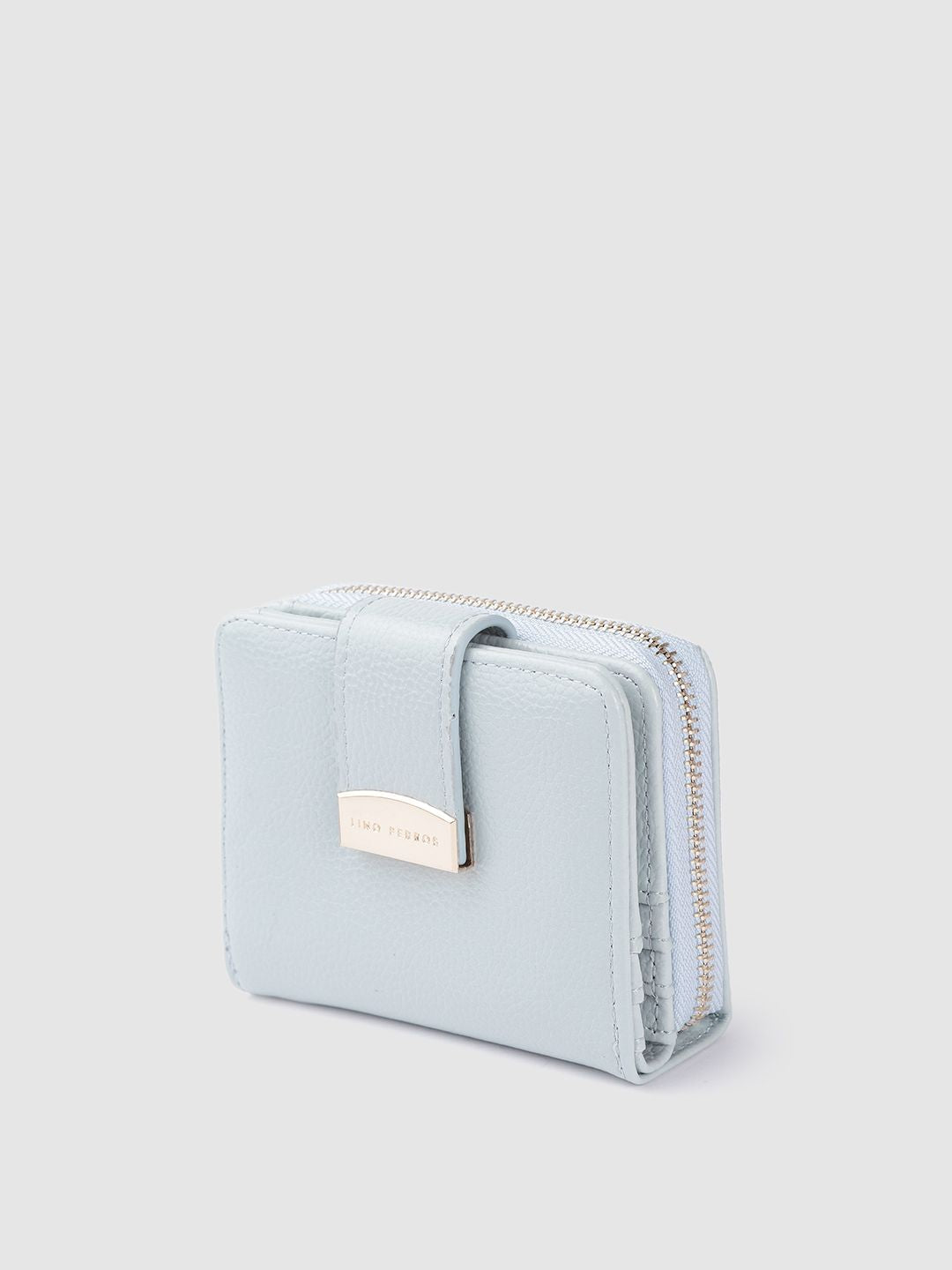 Lino Perros Women Blue Solid Two Fold Wallet