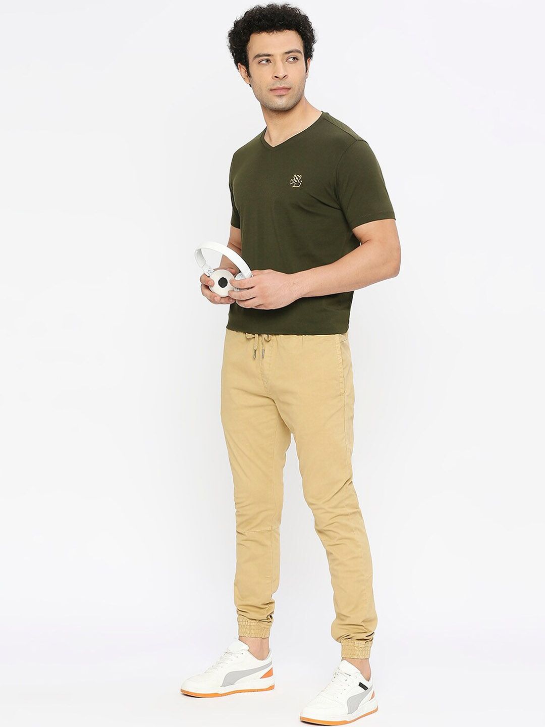 SPYKAR Men Mid Rise Slim Fit Cotton Joggers
