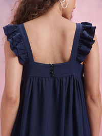 DressBerry A-Line Dress with Pleated Detail