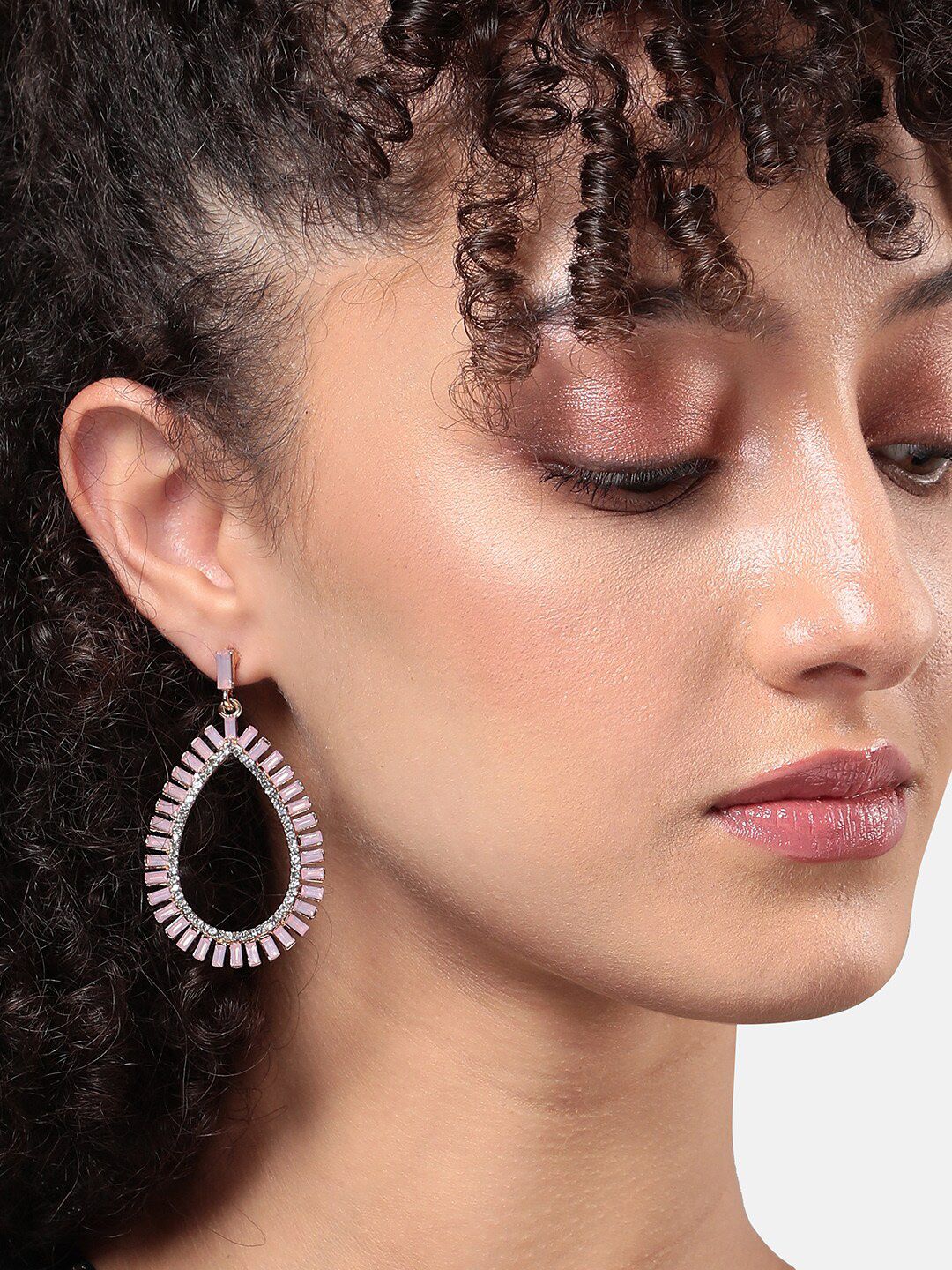 Anting-anting drop berbentuk air mata bersalut emas Sohi